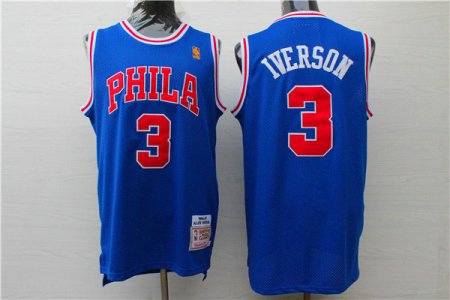 Maillot De Basket Philadelphia 76ers Allen Iverson 3 Retro Bleu